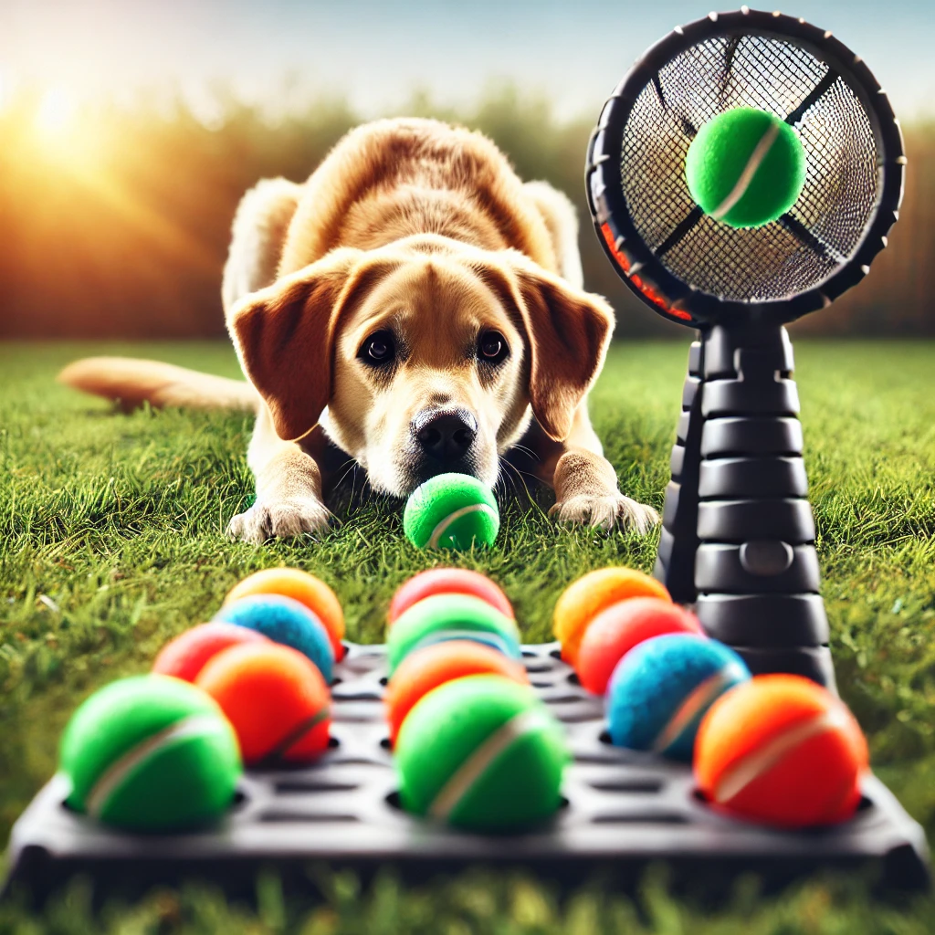 Interactive dog toys, automatic ball launcher, not as cool as Flirt pole for dogs