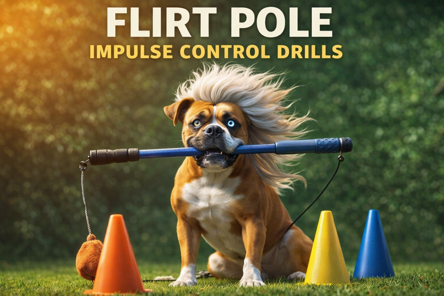 Flirt pole impulse control drills — 5 progressive exercises